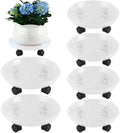 6 Packs Plant Caddy with Wheels 11.8" Plastic Rolling Plant Stands Heavy-duty Plant Dolly with Casters Indoor Outdoor Wheeled Plant Roller Base Large Planter Saucers Plant Mover by Planterhoma