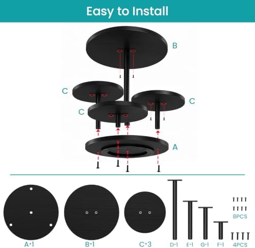 ELITEROO 4 Tier Round Cupcake Stand, Wooden Cup Cake Tower with Tiered Cookie Serving Tray, 360°Rotatable Cake Stand for Dessert Table Display for Wedding Birthday Halloween Tea Party, Black - Image 2