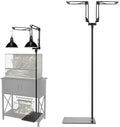 MECESOR Dual Reptile Lamp Stand,15.7-74.3 Inch Height Adjustable Reptile Light Stand,360°Rotatable Flexible Arms,Heat Lamp Stand for Reptiles Tank,Terrariums,Amphibian Cages&Plants by WelcometoMECESORReptileWorld