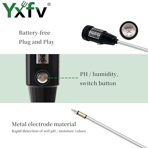 2-in-1 Soil pH Tester, No Battery Long Probe - Image 6
