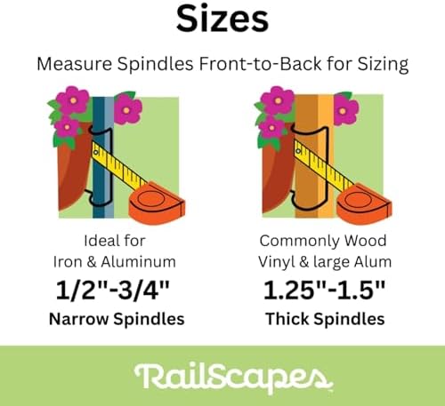 Bloem RailScapes Railing Plant Clip for 1.25” - 1.5” Thick Spindles, 3-Pack - Image 2