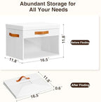Homsorout Large Storage Bins with Lids - 4 Pack Foldable Decorative Organizers with Clear Windows & Handles, Cube Storage Organizers for Clothes, Blankets, Sweaters, CD, White - Image 2