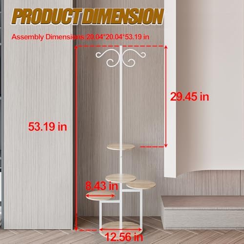 INGIORDAR Plant Stand Indoor Outdoor Corner 5 Tier Flower Shelf White - Image 3