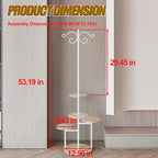 INGIORDAR Plant Stand Indoor Outdoor Corner 5 Tier Flower Shelf White - Image 3