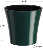 Gardenera 8.6" ARTE Self Watering Planter (Set of 3) in GREEN/BLACK - Indoor Flower Pot for All House Plants, Flowers, Herbs, Succulents, Orchideas, Dahlias and African Violets - Image 2