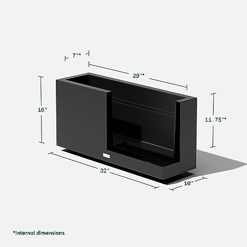 Veradek Block Series Long Box Planter - Rectangular Outdoor Planter - Image 3