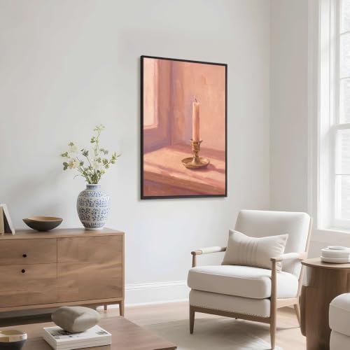 Still Life Candle Black Framed Wall Art, Minimalist Aesthetic Print - Image 6