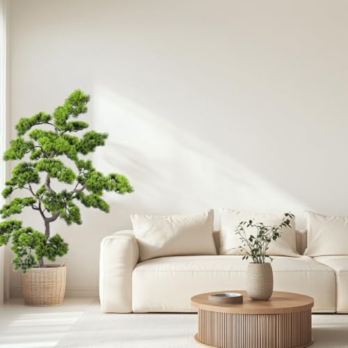 5ft Artificial Bonsai Tree - Large Faux Plants Indoor with Ceramic Pot, Realistic Fake Plants Decor for Home Office, Living Room, Farmhouse Zen Decor - Image 6
