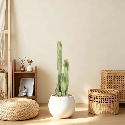 Artificial Cactus 31 INCH Tall Fake Cactus Plants Faux Cacti Saguaro with Planter for Indoor Outdoor Home Office Shop Garden Decoration - Image 6