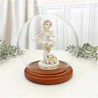 Plymor 5" x 6" Glass Display Dome Globe Cloche (Walnut MDF Base), Pack of 6 - Image 3