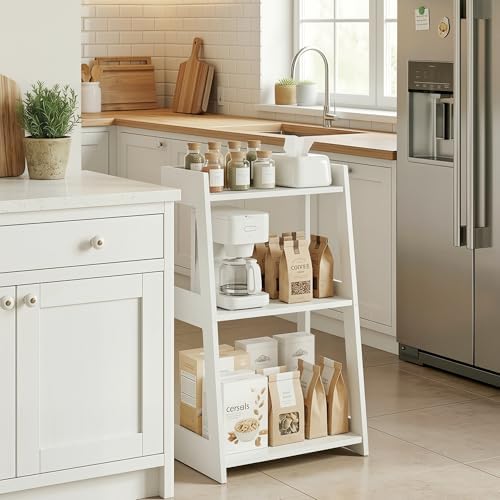 3-Tier Bathroom Ladder Shelf Freestanding, 15.7" W x 27.6" H - Image 6