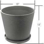 Kozyard 4Packs Round Planter Indoor Outdoor Plant Pots - Image 7
