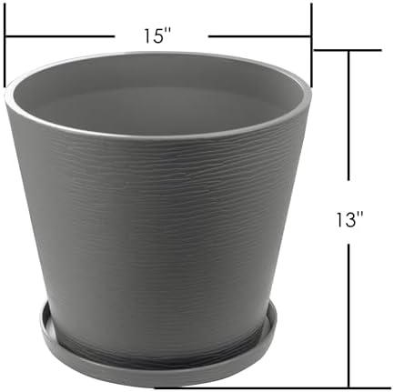 Kozyard 4Packs Round Planter Indoor Outdoor Plant Pots - Image 7