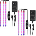 iPower 2Pack 40W LED Grow Lights with Full Spectrum Plant Growing Light Strips for Indoor Plant with Auto ON/Off 3/9/12H Timer, 10 Dimmable Levels 48 LEDs Per Tude, 3 Tubes, Red&Blue by iPower
