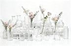 24PCS Mini Bud Vases As Wedding Centerpieces for Tables,Clear Bud Vases for Flowers,Small Flower Vases Suitable for Birthday Party,Anniversary,Wedding Reception,Baby Shower (Clear, 24PCS) by Unknown