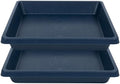 Square Plant Saucer 14 Inch 2 Pack, 6 8 10 12 13 16 18 20 Durable Plastic Plant Trays for Pots-Indoor Outdoor, Durable and Thicker Large Plant Drip Trays, Flower Planter Saucers for Potted Plants by Unknown