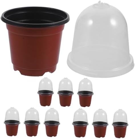 INOOMP 50sets Planting Pots with Humidity Dome Nursery Containers for Indoor Gardening Includes Drainage for Optimal Water Management - Image 7