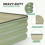 1MORE Raised Garden Bed,4 in 1 Modular Planter Raised Bed,5x3x1ft,Green-2Pk - Image 3
