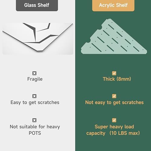 LUVCOSY Acrylic Shelf Compatible with Rudsta Wide Cabinet - 8mm Thick, Clear Acrylic Shelf Fit for Wide Rudsta Short Glass Cabinet, Greenhouse Accessories - Butterfly & Horseshoe, 2 Pack - Image 5