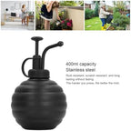 Plant Spray Bottle, 400ml Stainless Steel Plant Sprayer, with Top Pump for Watering Potted Plants, Water Misting Orchids, Succulents, wash, Hairstyling (Black) - Image 3