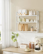 SONGMICS Bamboo Bathroom Shelf, 3-Tier Adjustable Plants Rack - Image 2