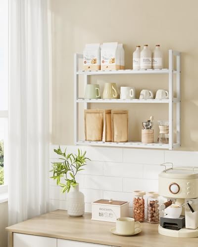 SONGMICS Bamboo Bathroom Shelf, 3-Tier Adjustable Plants Rack - Image 2