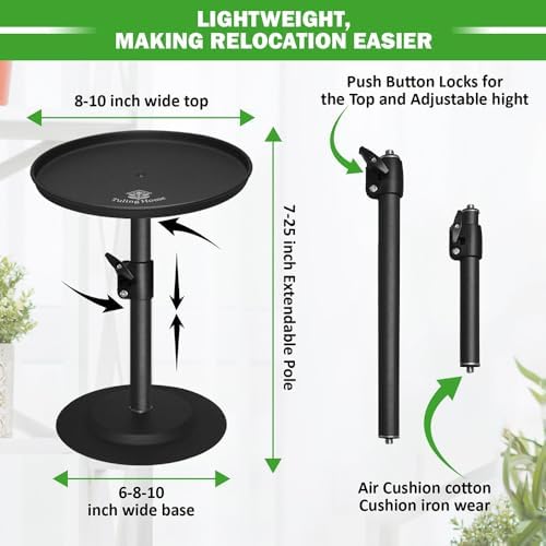 Adjustable Pure Iron Planter Inserts, 7-25” Plant Risers for Inside Pots, Planter Fillers for Large Pots, Indoor & Outdoor Insert with 8-10” Top & 6-10” Base (10 wide top. 10wide base) - Image 3