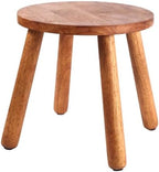 Round Solid Wooden Stool,Plant Stand,Step Stool,Walnut,15.8" H by zaowofires