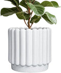 Ceramicfor Ceramic Flower Pot, 12 Inch, White by Ceramicfor
