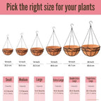 LaLaGreen Porch Hanging Planter (16 in, 6 Pack) Black Metal Garden Pots - Image 3