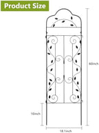 hogardeck Metal 60 * 18in Garden Trellis 2-Packs for Climbing Plants Flowers Vegetables Planting Arched Outdoor Decoration for Courtyards Lawns Gardens - Image 3