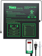 iPower 20"x20.75" Seedling Heat Mat and Digital Thermostat Combo Set, Warm Hydroponic Heating Pad for Germination, Indoor Gardening, Greenhouse by iPower