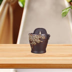 HANABASS Wall Mounted Ceramic Planter Hanging Flower Pot for Indoor Outdoor Use, Vintage Small Wall Hanging Plant Holder, Green Ceramic Flowerpot for Balcony Yard Decor - Image 3