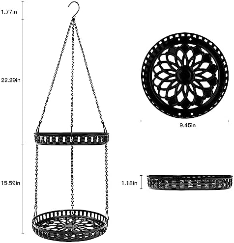 2 Tier Hanging Planters for Indoor Outdoor Plants, Metal Plant Hanger,2pack - Image 3