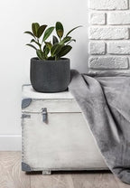 Abbott Collection Extra Large Mesh Texture Planters, Set of 2 - Image 2