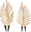 Treleaf Bare™ Bundle – Monstrella + Palmella - Set of 2 Wooden Plant Trellises for Indoor Climbing Houseplants – 12” Tall Customizable Leaf-Shaped Plant Supports by TRELEAF