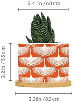 Orange Swan Cranes Ceramic Planters Orange and White Lily Geese Flock Planters for Outdoor Plants with Drainage Holes and Saucers Pot for Indoor Outdoor Garden - Image 2