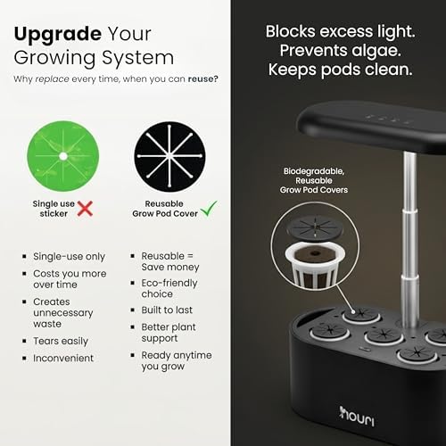 Nouri Hydroponics Growing System, 5 pod APP Smart Indoor Herb Garden Kit with LED Grow Lights, Hydroponic Herb Garden Indoor for Plant Lovers, Gardeners, Kitchen, Tomato Seeds Included - Image 5