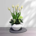Elfcool Quick Dry Absorbent Flower Pot Saucer Dirp Tray Diatomaceous Earth Plant Mat for Indoor Outdoor Plants (8''&12''-Dark Grey-2pack) - Image 6