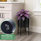 D'vine Dev Plastic Planter Pot with Metal Stand, Black, 8 in, 55-D-B-1 - Image 5