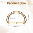 HARFINGTON D Ring Metal D-Shape Buckle Clips Multi-Purpose Buckle Strap Sewing Accessories for Collars Webbing Strap - Image 2