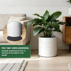 10 Inch Ceramic Plant Pot with Drainage - Image 4