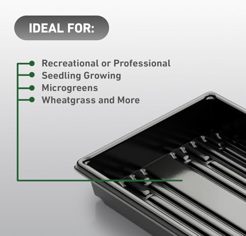 10x20 Inch Black Plastic 100 Pack Plant Propagation Tray No Holes - Image 5