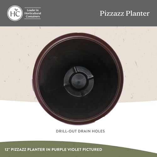 The HC Companies Pizzazz Round Planter Pot, 16 Inch, Admiral Blue, 2-Pack - Image 3