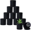 D'vine Dev 12-Pack Black Plastic Planters with Saucers, 3.5 in, 74-Y-D-4 by DvineDevPlanterPotsandStand