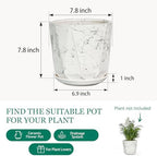 7.8 Inch Ceramic Plant Pot with Drainage Hole Mesh Net, Large Flower Pots for Indoor Plants with Saucer, Gardening Pots Outdoor - Image 6