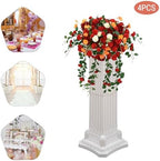 Wedding Roman Columns 4 Pcs 35.4" Plastic Column Stand Roman Pillar Greek Column Statue Plant Stand Elegant Wedding Event Party Decorative Column Pedestal Flower Holder (Type C, 4Pcs, 11.81x35.43 Inch) - Image 5