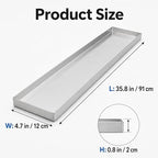 Stainless Steel Plant Tray with a 0.8-Inch Raised Edge - Image 3