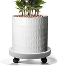 10 Inch Plant Pot with Caddy by YUFDA