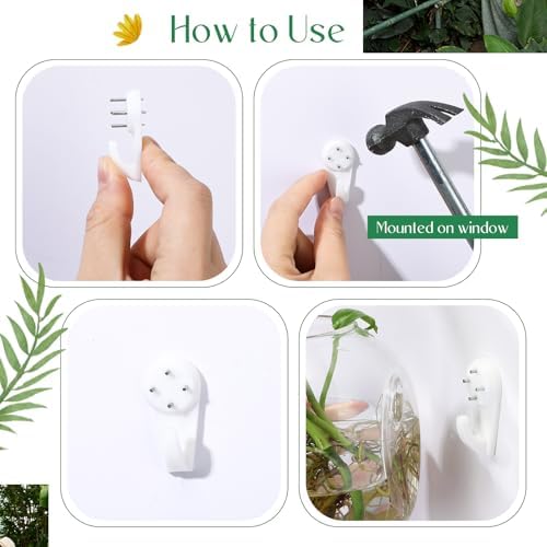 LemonRoad 6 Pcs Wall Hanging Glass Planters, Propagation Station Vases - Image 3